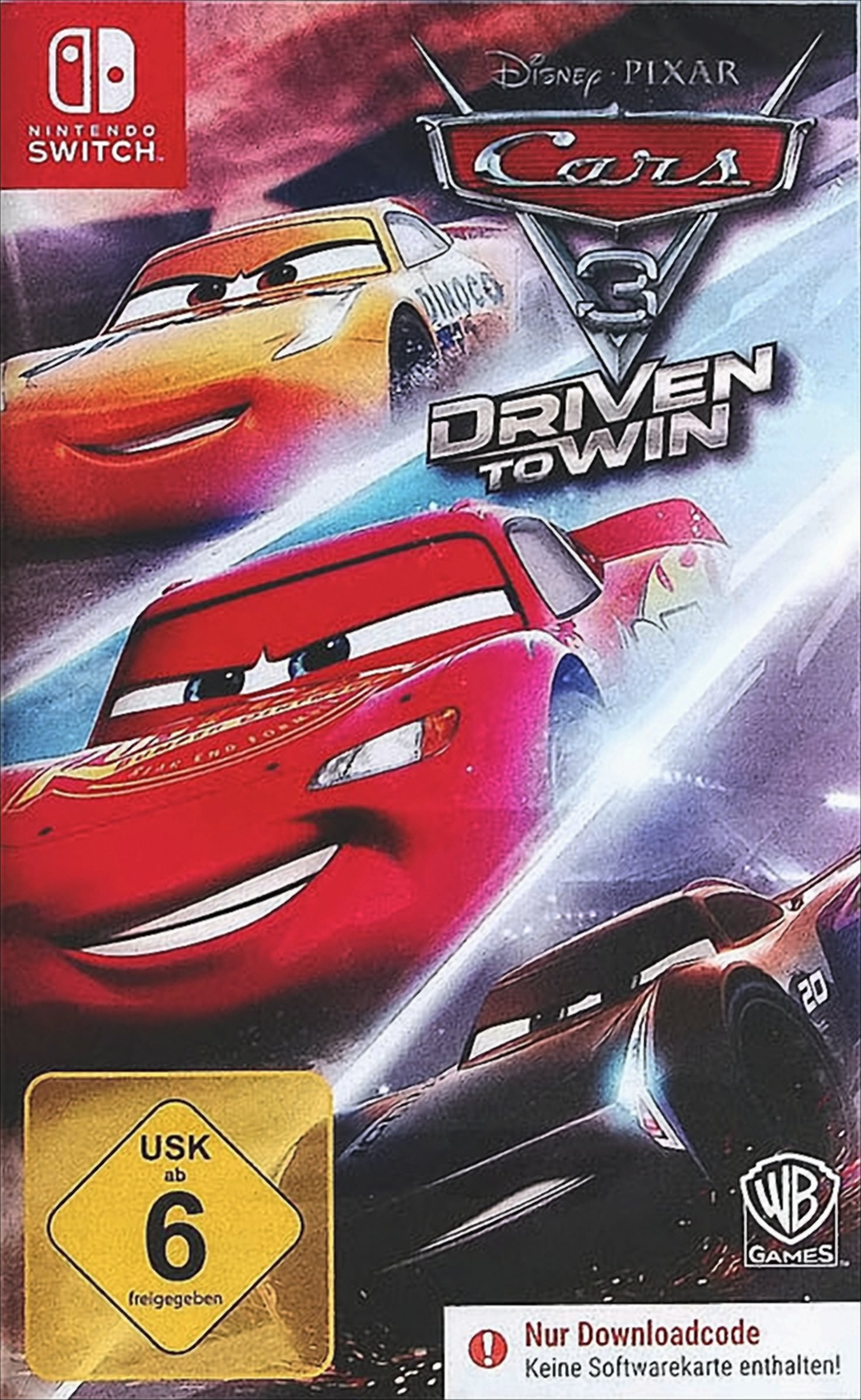 Warner Bros Cars 3 Switch multilingual Code in a Box