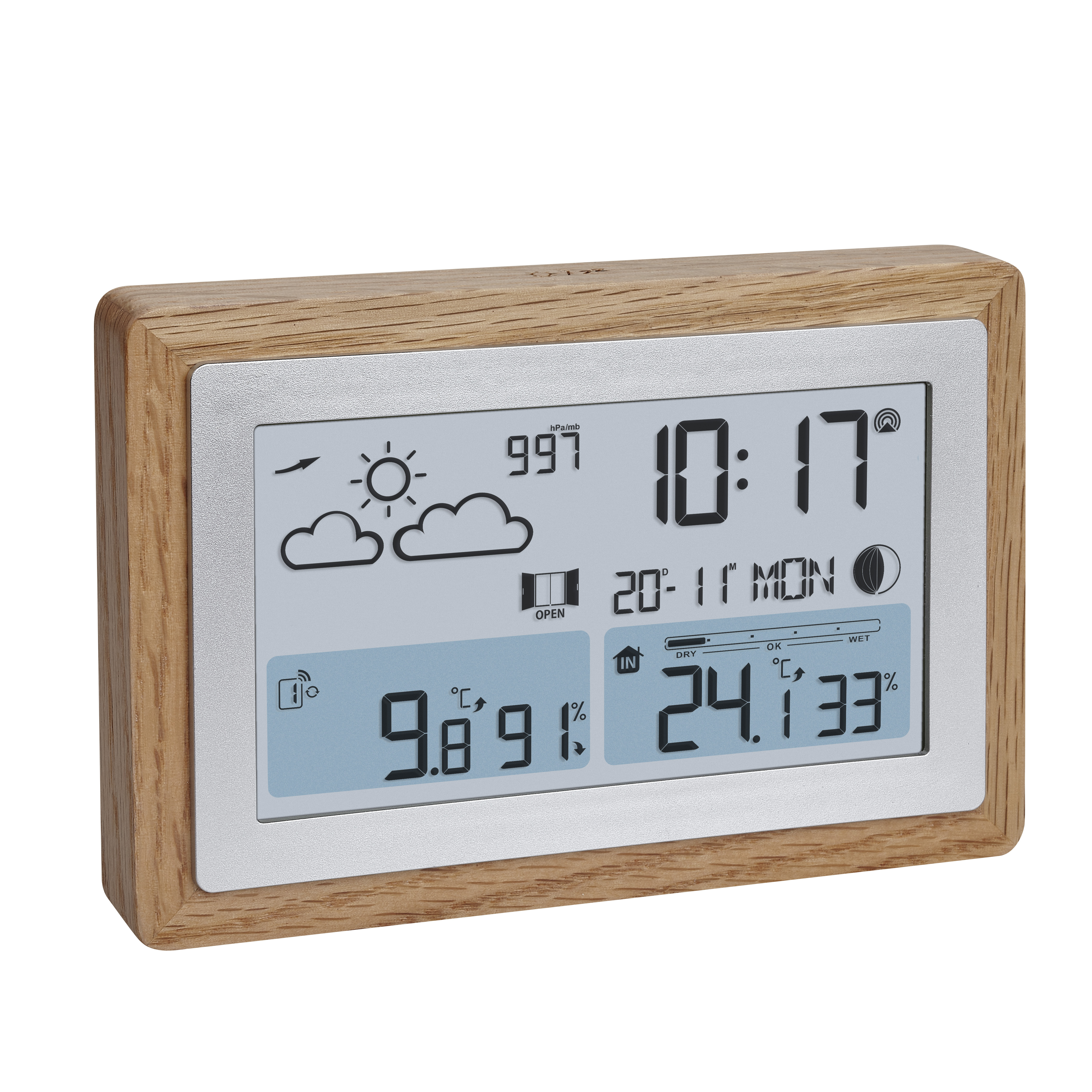 Stazione Meteorologica Technoline WS6462, Display A Colori, Temperatura Interna/esterna, Umidità, Pressione, Fasi Lunari, Orologio Radio, Allarmi E Touch Sensor