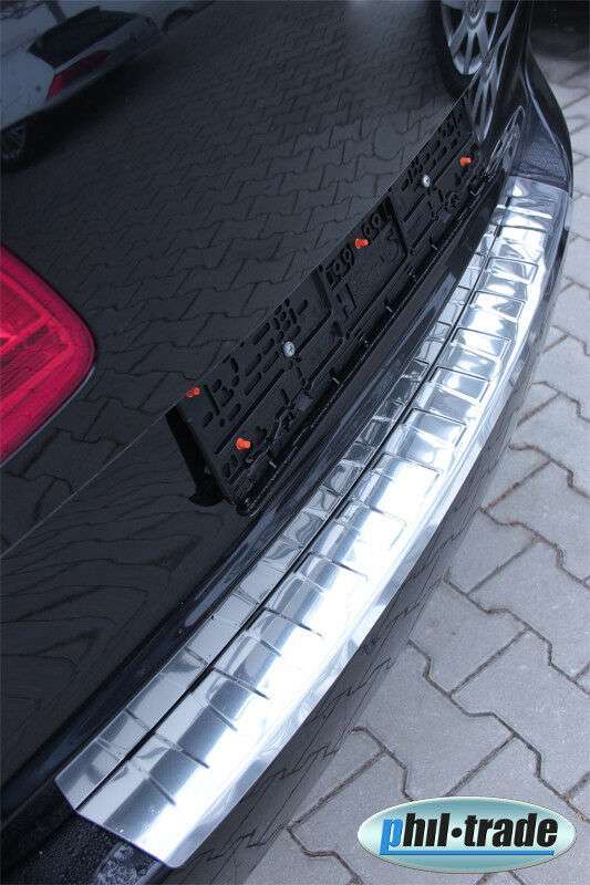 Protection Seuil Coffre Porsche Macan 2014+ – Plaque Inox Poli Avec Rebord Anti-Rayures