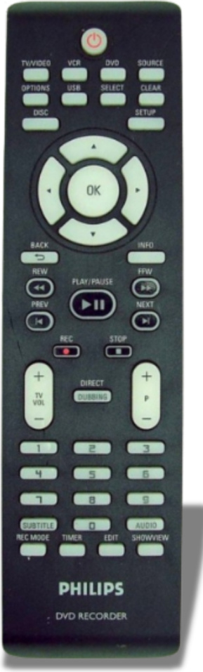 BELIFE Originale Fernbedienung für Philips DVDR3510V/58 | DVDR3512V | DVDR3512V/05