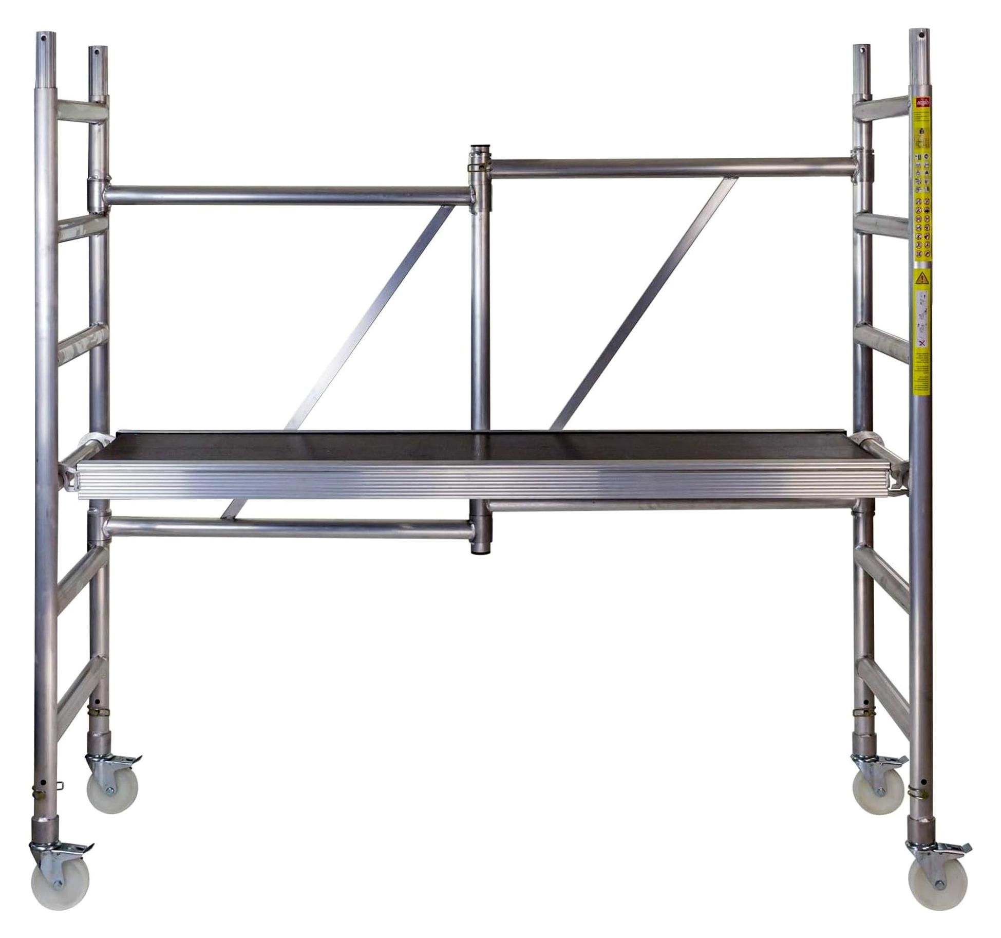 Markenlos Gerüst Baugerüst Schnellbaugerüst Alugerüst Leiterngerüst Basic Fahrbar Rollgerüst Fahrgerüst Plattform 180x60
