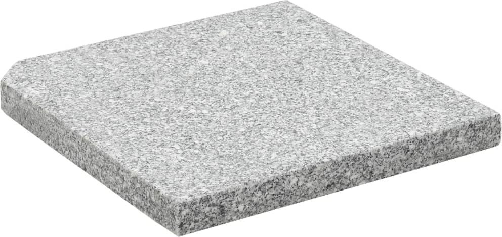 vidaXL Sonnenschirm-Gewichtsplatte Granit 25 kg Quadratisch Grau 45070