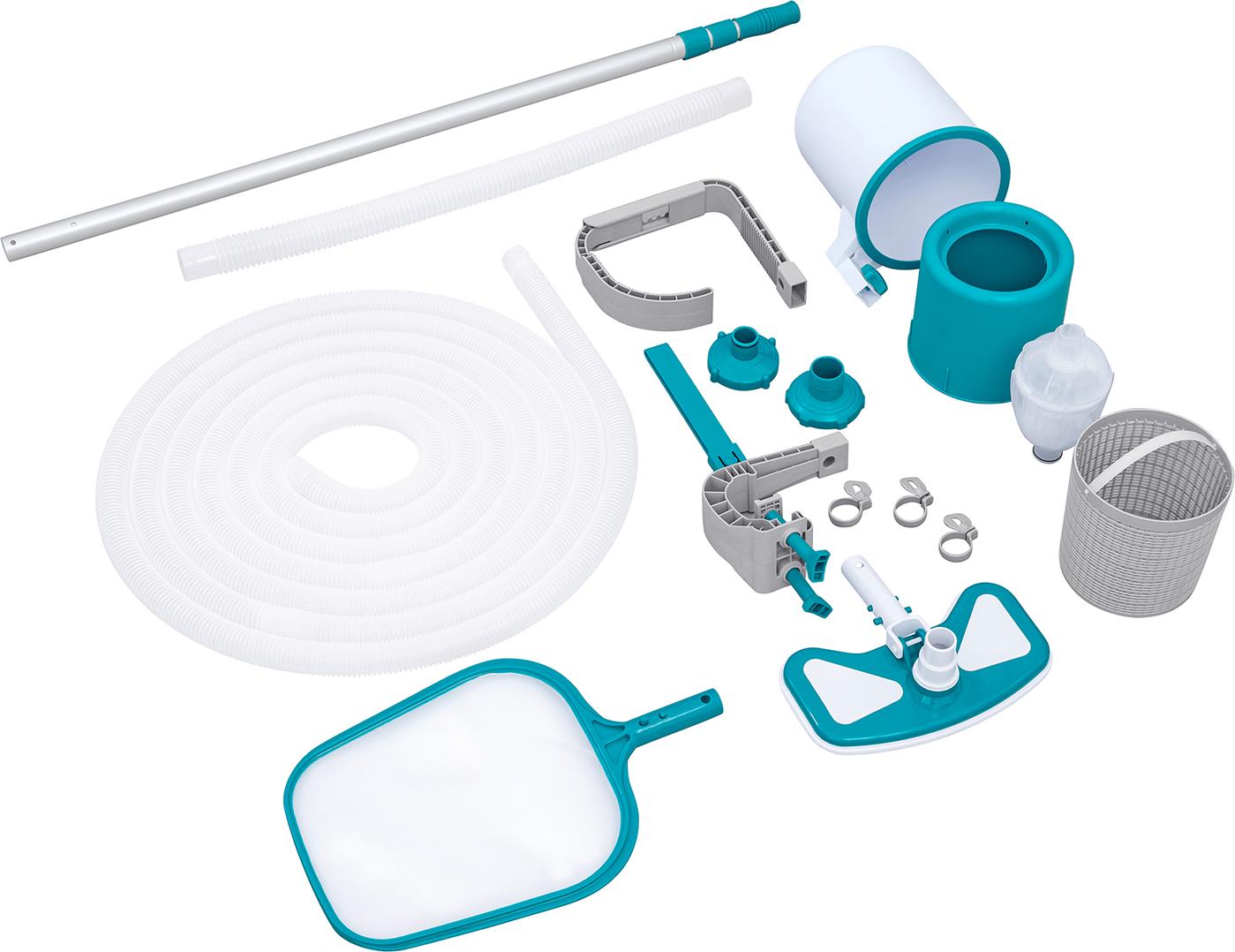 Bestway® Poolpflege-Set AquaClean™ Deluxe für Poolgrößen bis 610 cm (ausgenommen Stahlwandpools) 58237