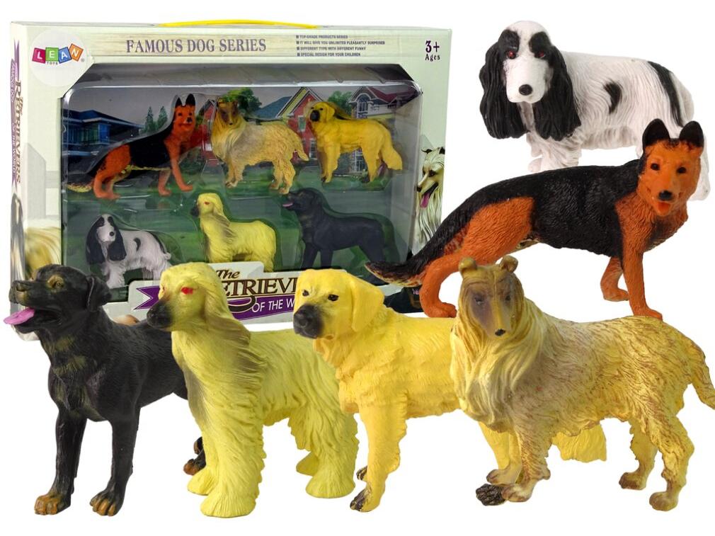 Lean Toys Satz von 6 Hundefiguren Figuren der Hunderasse LTY-12273-uniw