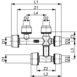 TECE 8864103 TECElogo-Ax Kreuzungsfitting