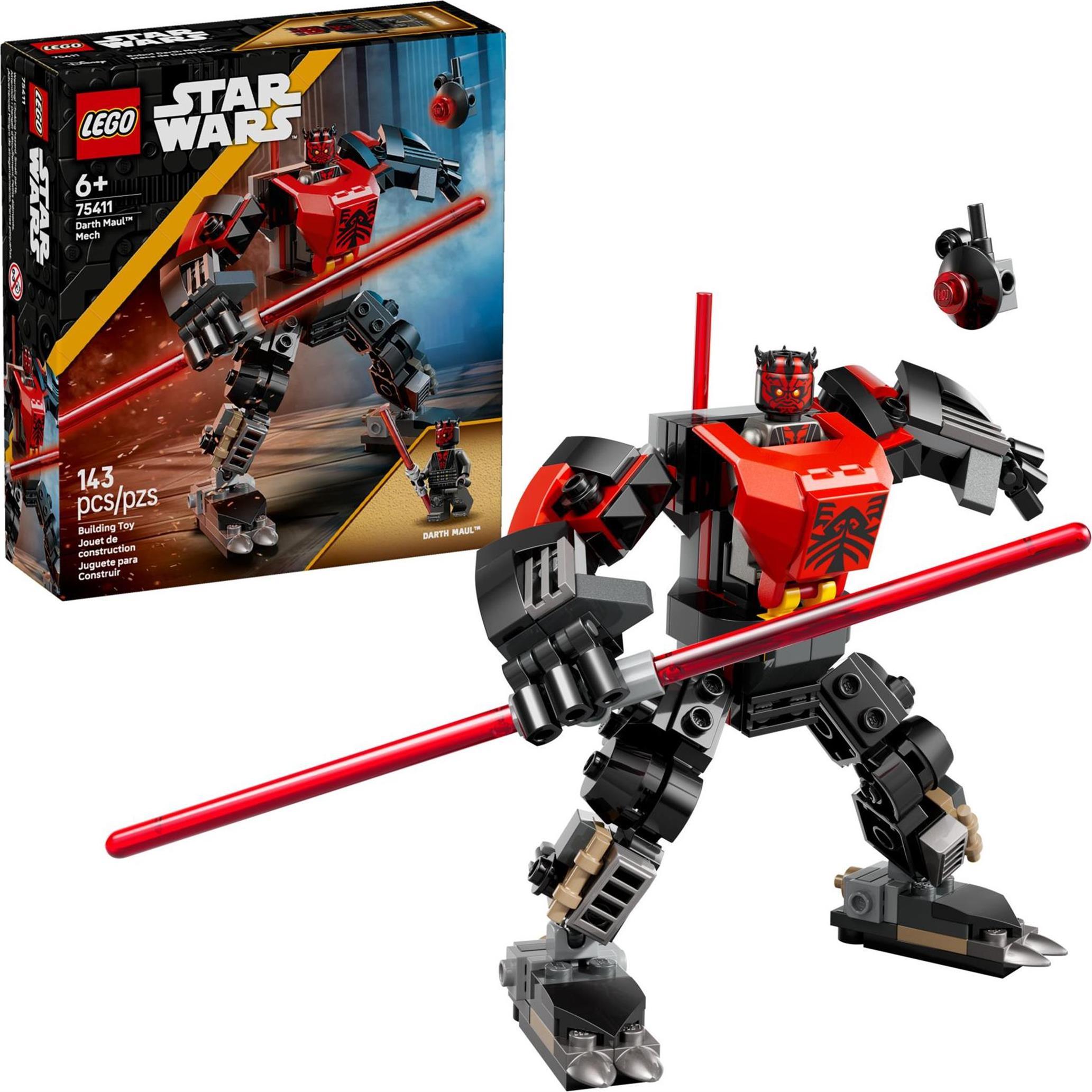 LEGO Star Wars Darth Maul™ a jeho robotický oblek, Stavebnica, 6 rok / roky, Plast, 143 kusov, 170 g