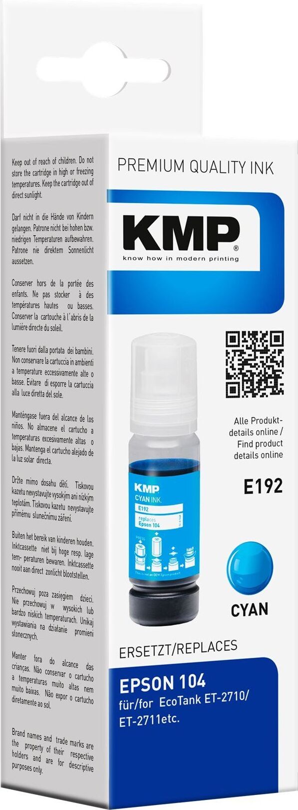 KMP E192, Azúrová, 70 ml, 1 kusov, 8000 strany, Balenie po jednom kuse