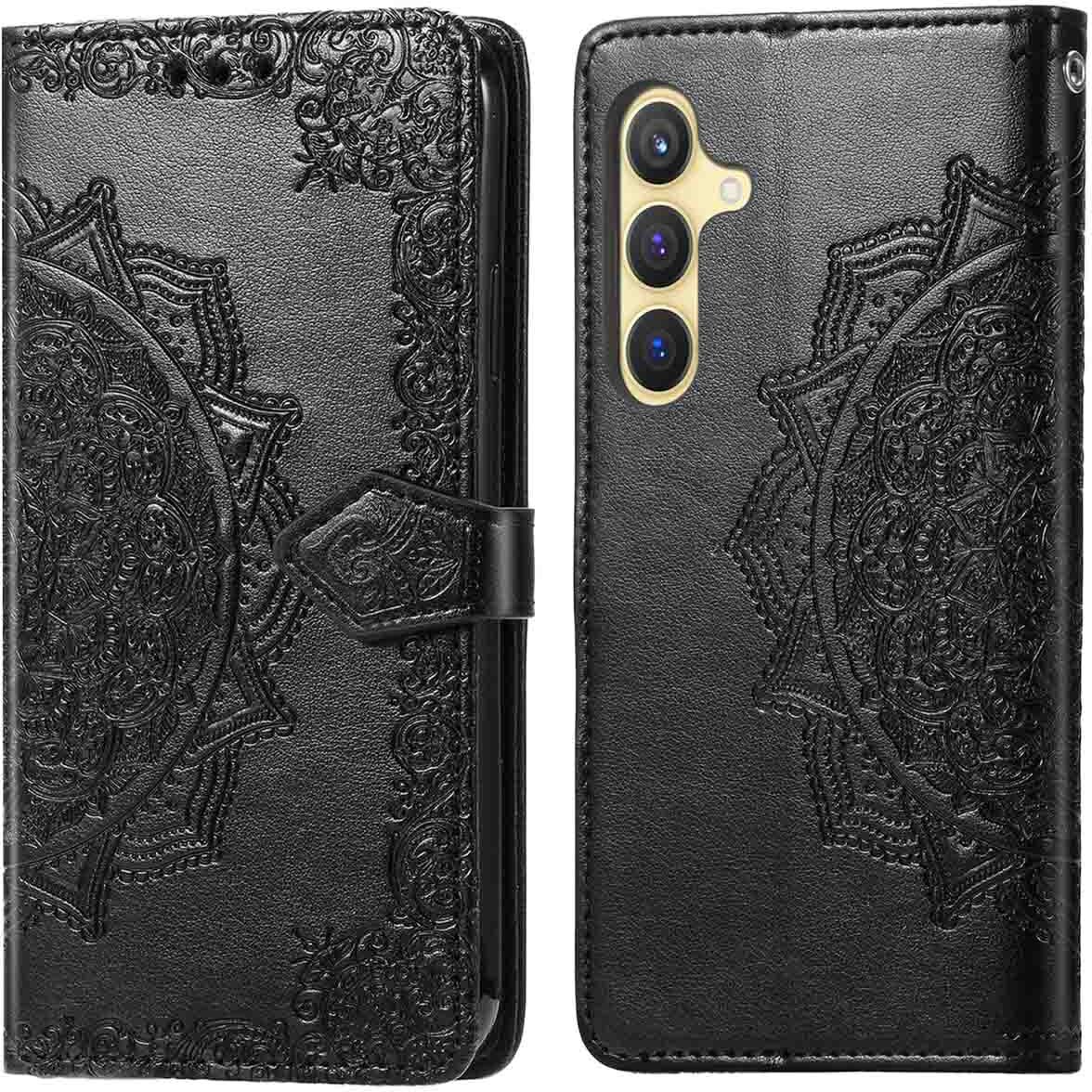 Samsung Galaxy S25/Samsung Galaxy S24 kryt - Imitácia kože - imoshion flip cover - čierny