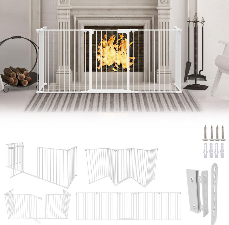 Jopassy Kaminschutzgitter Absperrgitter 5x Türschutzgitter Tierschutzgitter Weiß RL-HG9161-1-OTjhc