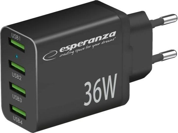 ESPERANZA EZC107K mains charger 36W Black