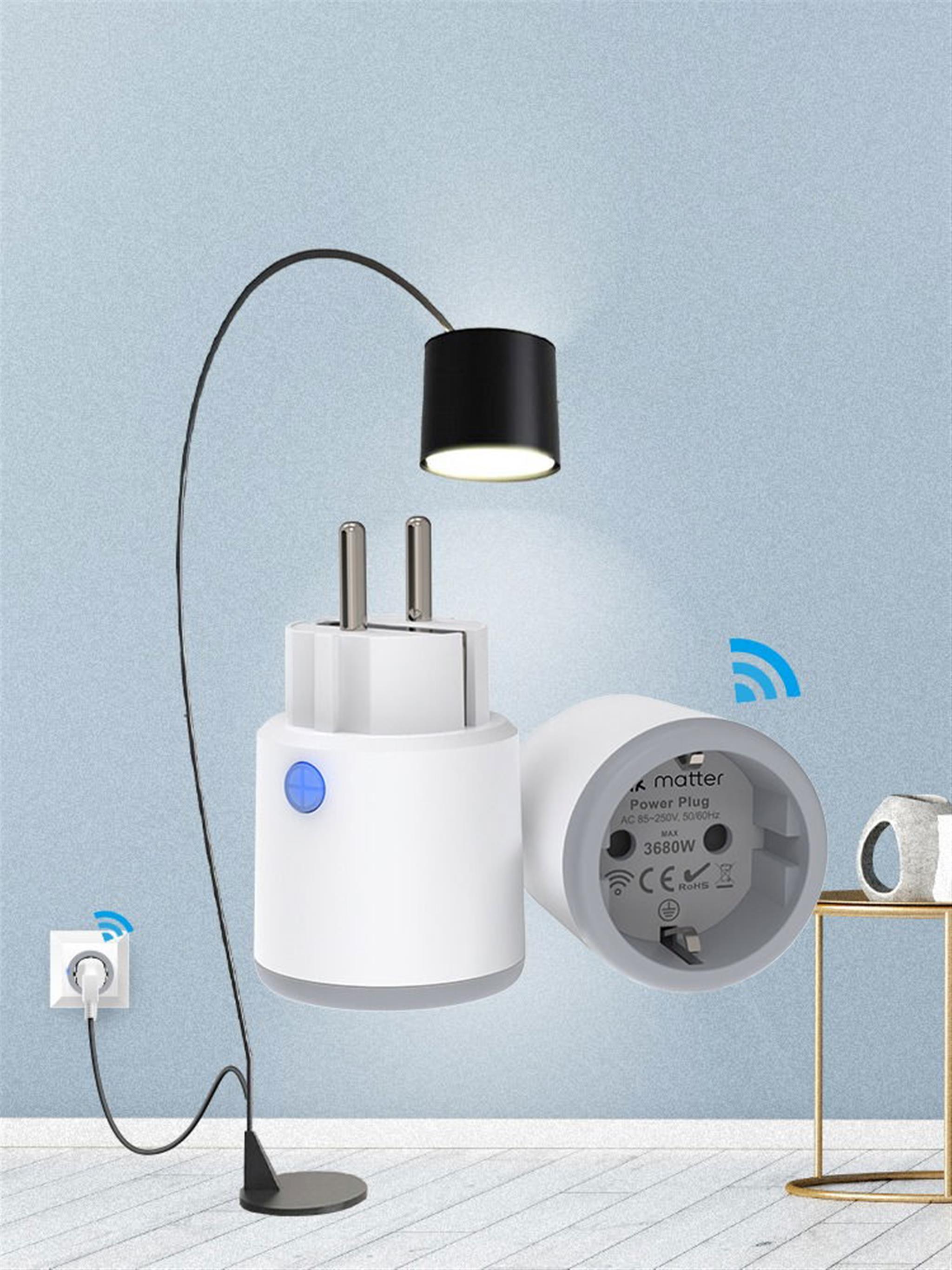 MOES Matter smart plug 16A (mit Stromüberwachung) MWP-LO-EU16M
