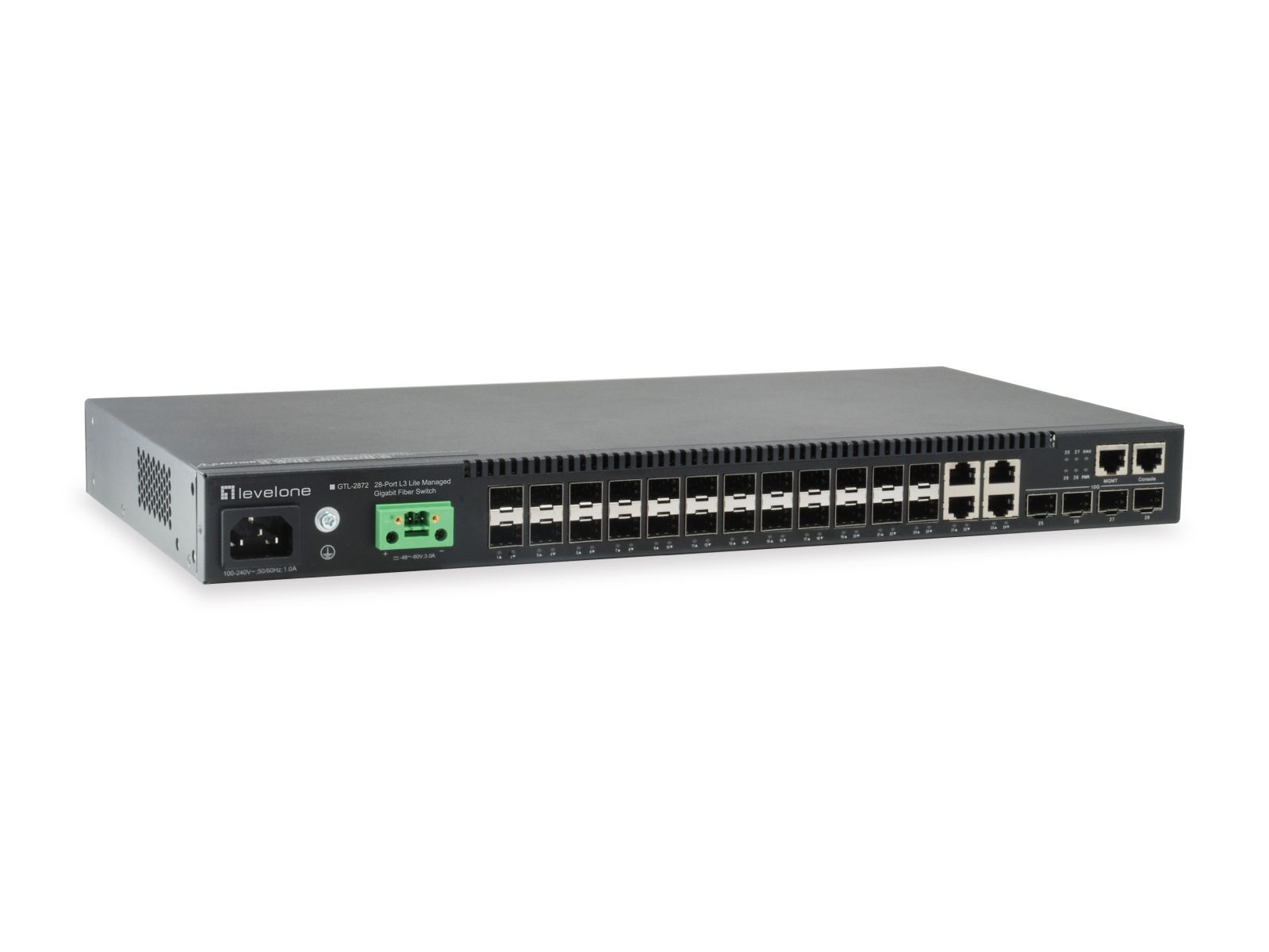 LevelOne Switch 20xSFP/4x10GSFP+/+ KILBY 19" Managed L3 GTL-2872