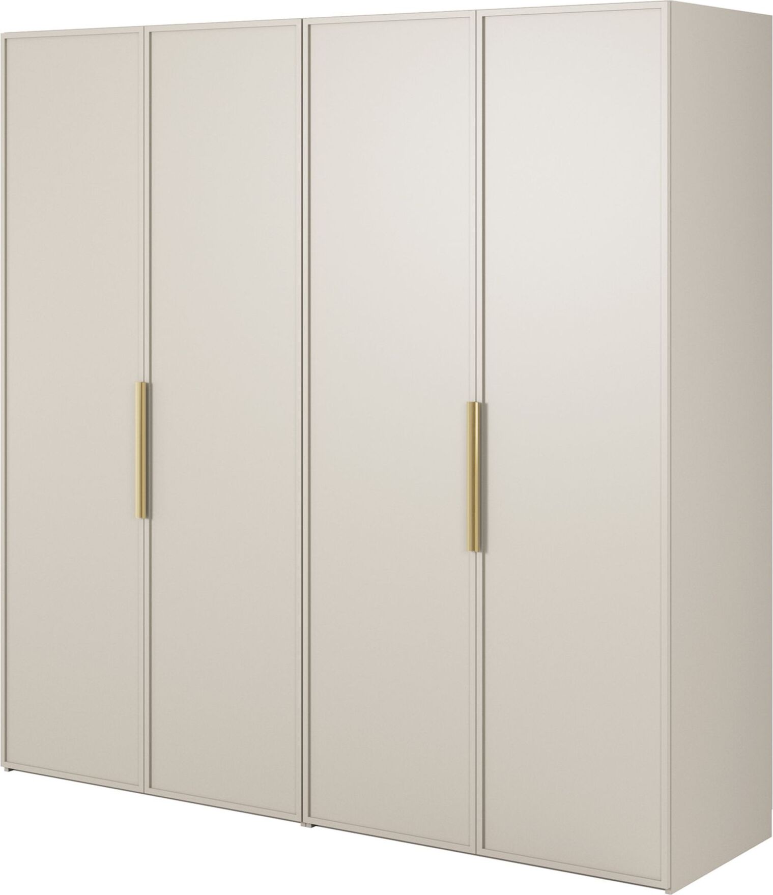 Selsey Frame - Kleiderschrank 4-türig mit 2 Kleiderstangen, 200 cm, greige