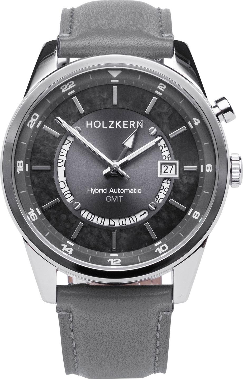 Pánske hodinky Holzkern GMT Skywhirl mramorové/strieborné