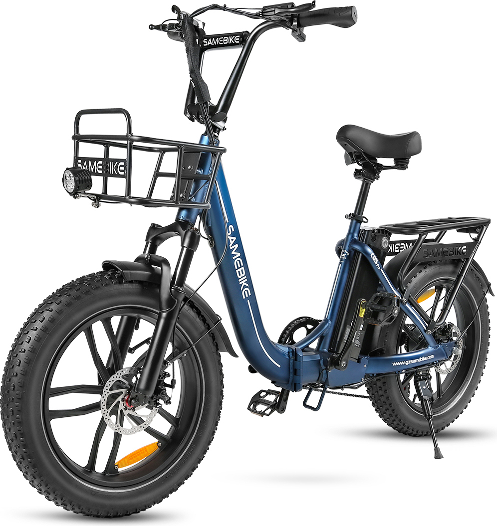 SmartAI E Bike Elektrofahrräder Klapprad Klappräder E-bike mit 13Ah , E Bike 20 * 4.0 Zoll, E-Bike 7-Gang Getriebe LCD-Display mit Korb für Herren Damen