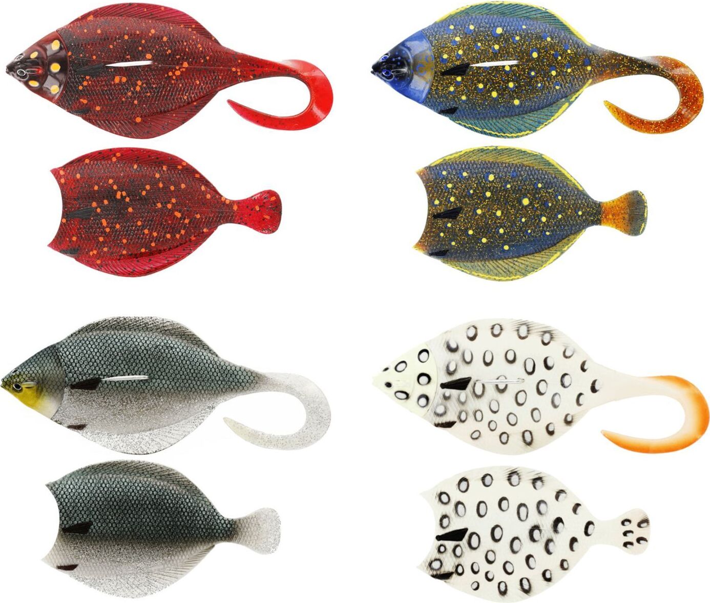 Westin Flat Matt Jig 85g 13cm - 1 Jighaken + 2 Gummifische, Farbe:Glowing Plaice S080-107-132-aus