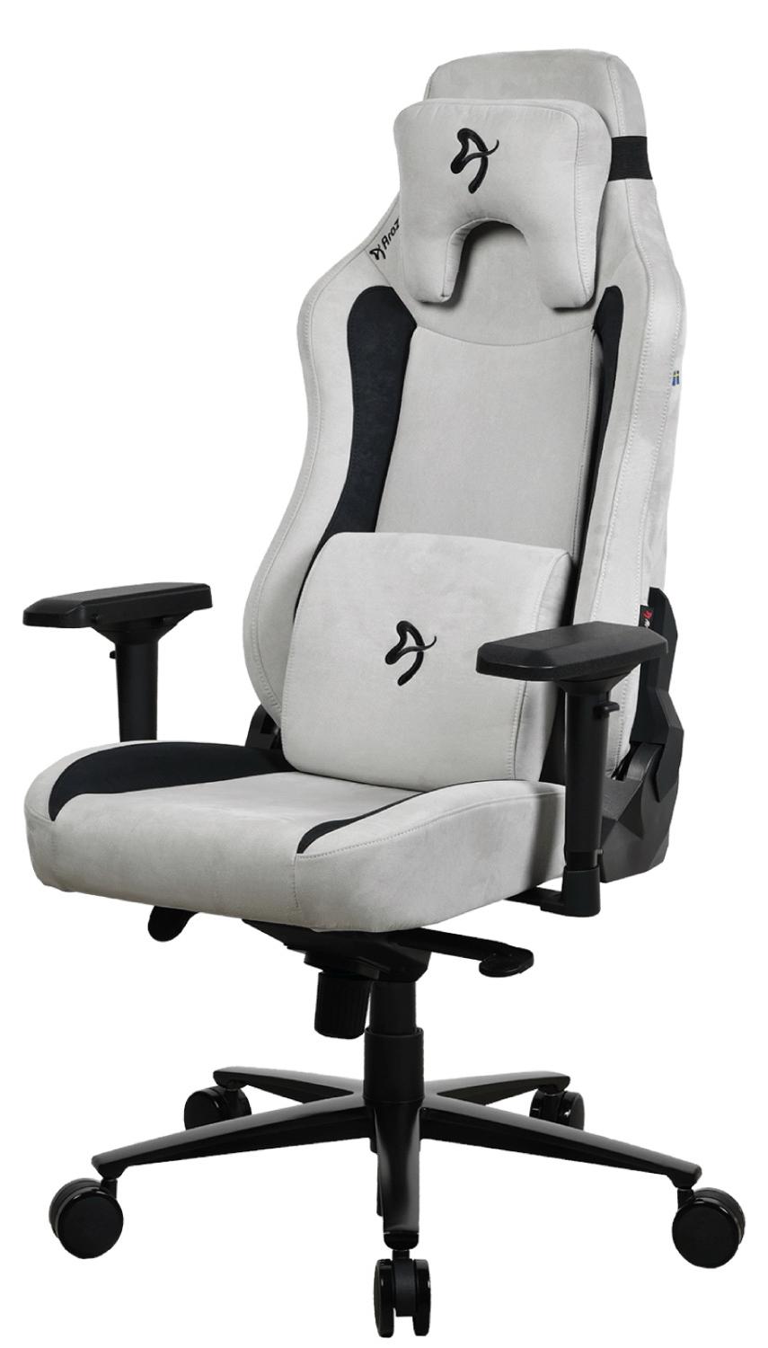 Arozzi Fabric Gaming Chair Vernazza Supersoft Light Grey