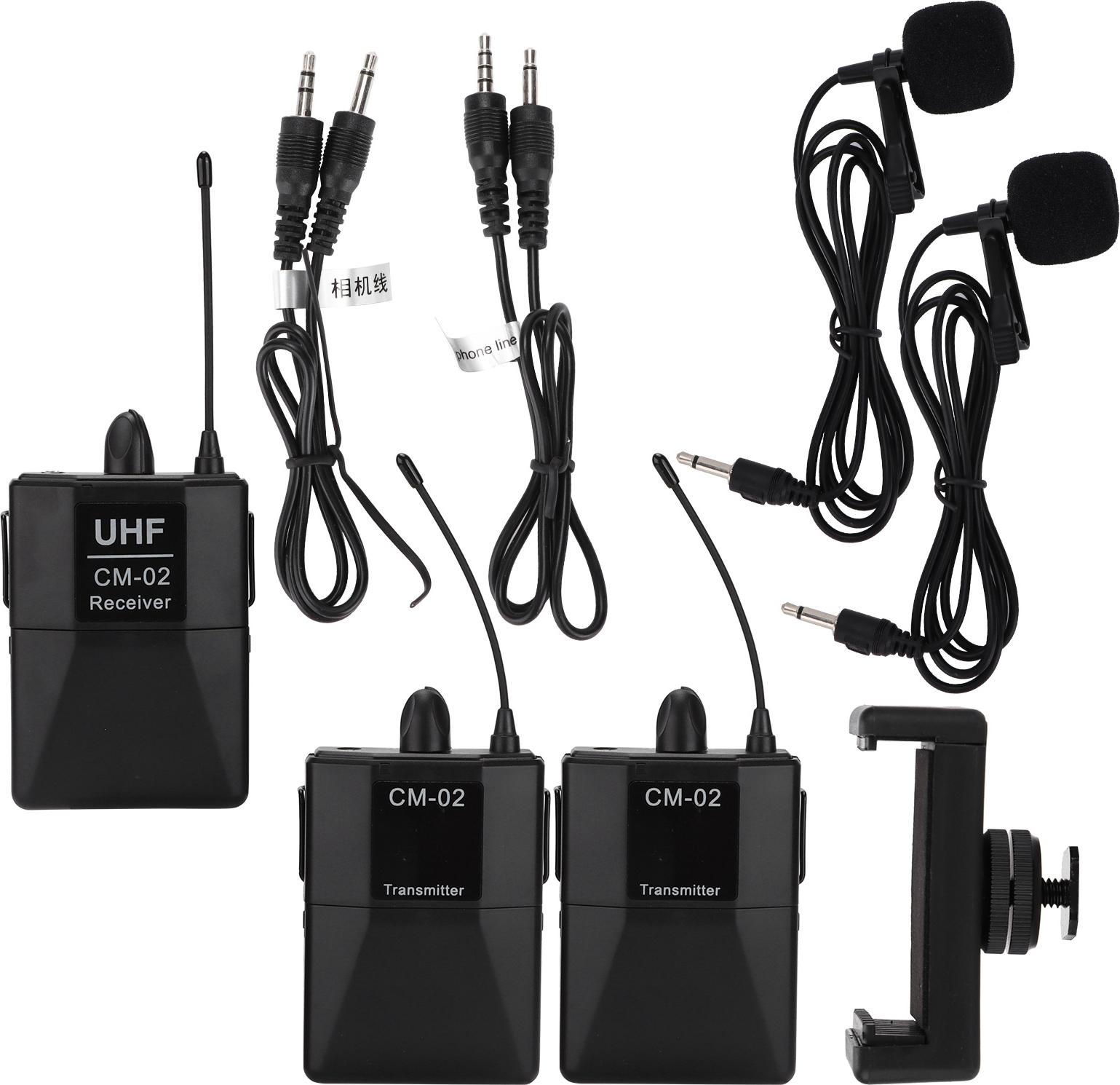 Cocosity Lavalier-Mikrofon mit 16 Kan?len, kabellos, fr Spiegelreflexkamera, zum Filmen von Telefongespr?chen