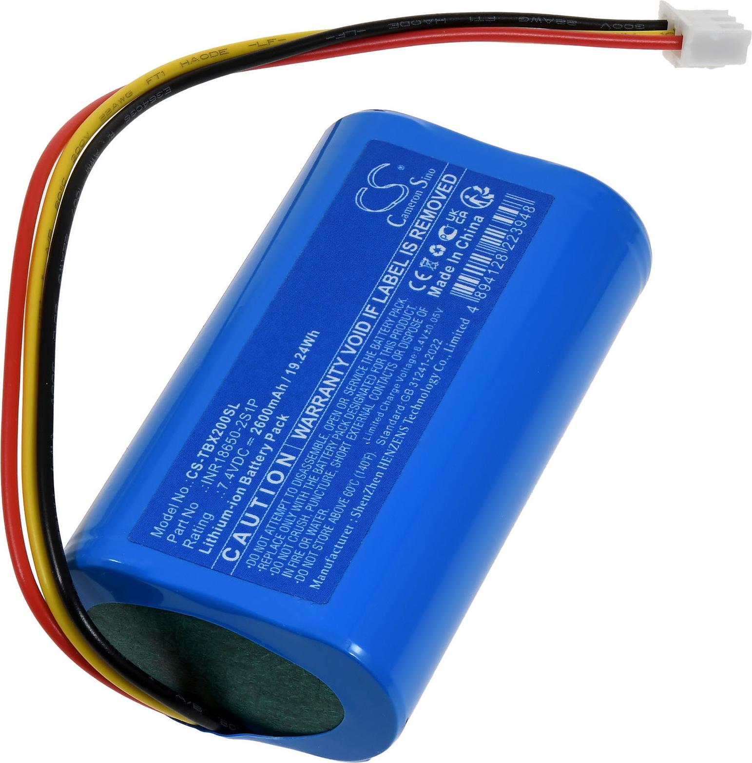 Powery Akku passend für Tribit Stormbox XSound Plus 2 Bluetooth-Lautsprecher Typ INR18650-2S1P G1.79.M173E