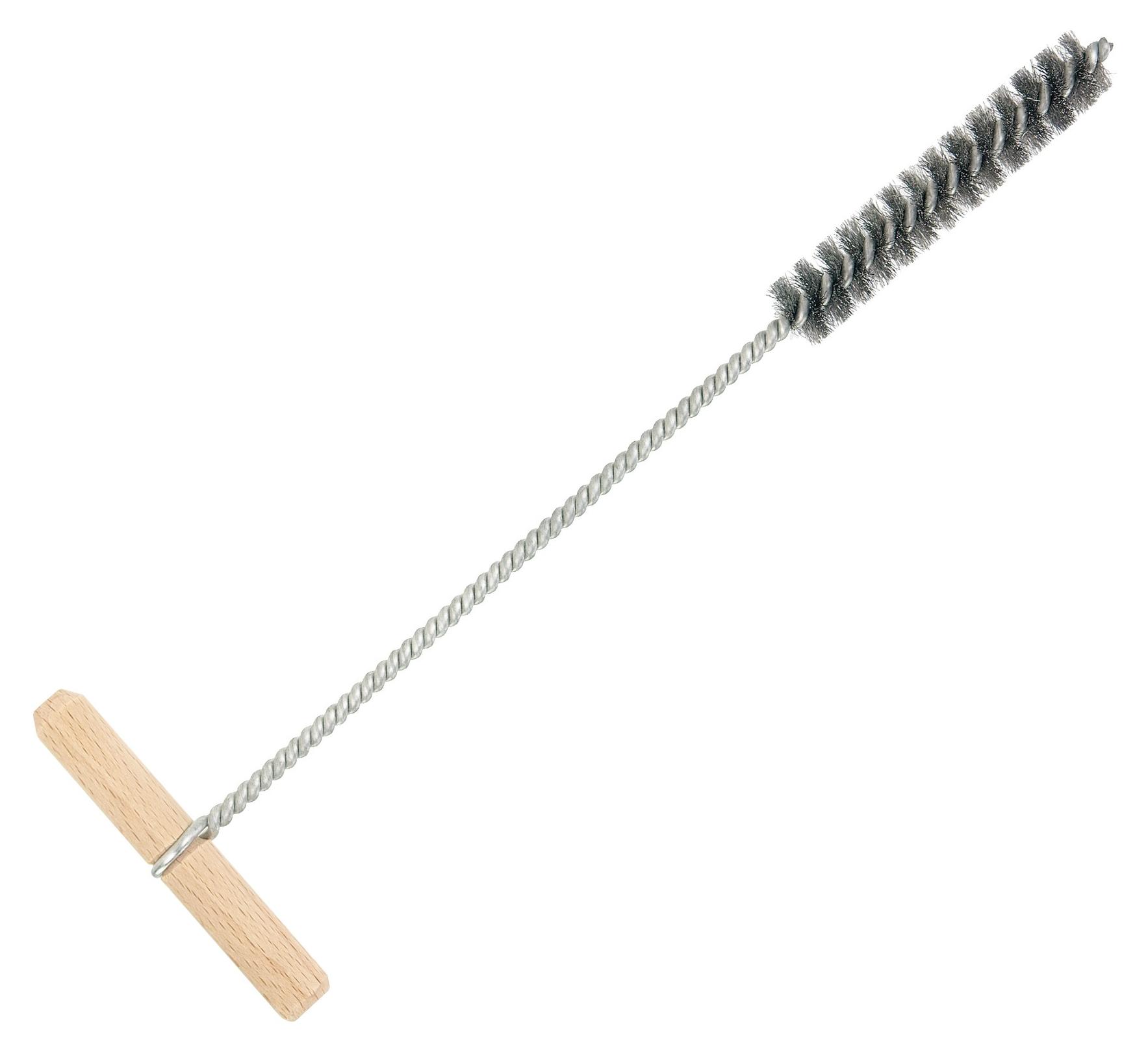 Isolbau Stahl-Bohrlochbürste M12 Ø 12 mm Rundbürste mit Holzgriff Reinigungsbürste Bohrloch 10