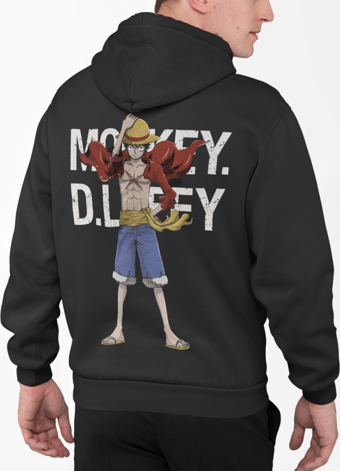 YIMIAO Femmes Pull One Piece Japonais Anime 3D Imprimer Luffy Hoodie Hommes Sweat à Capuche Unisexe Ace Pullover(XXS