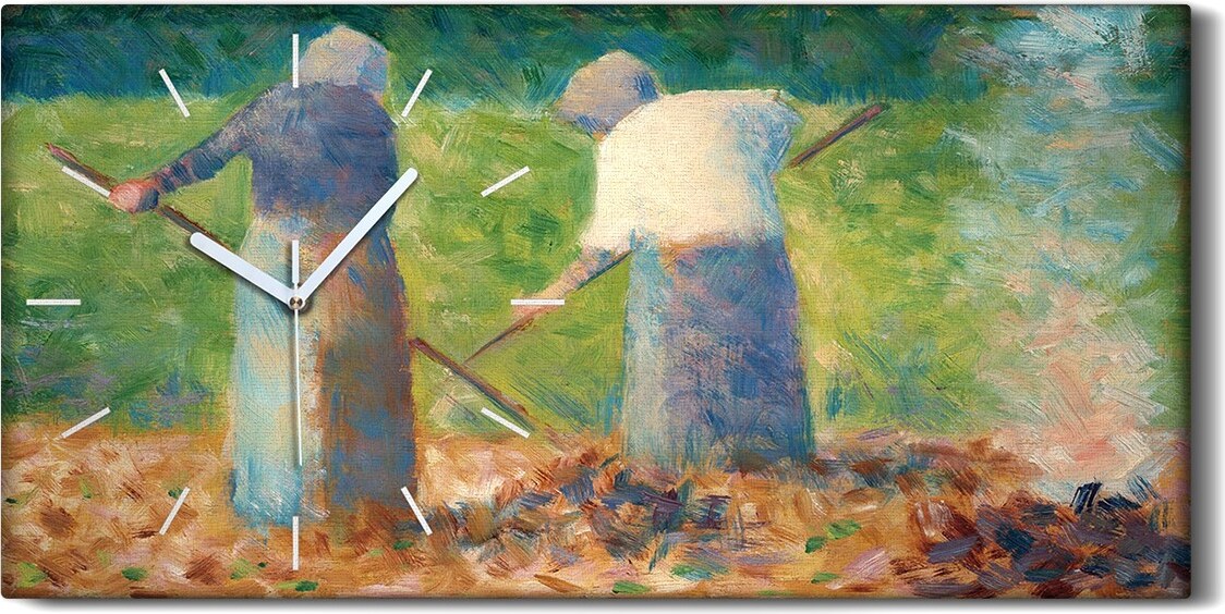 coloray Wanduhr Bürouhr Leinwand Bild Geräuschlos 60x30 Heumacher in Montfermeil - weiße Hände zch-60x30-2034827-b