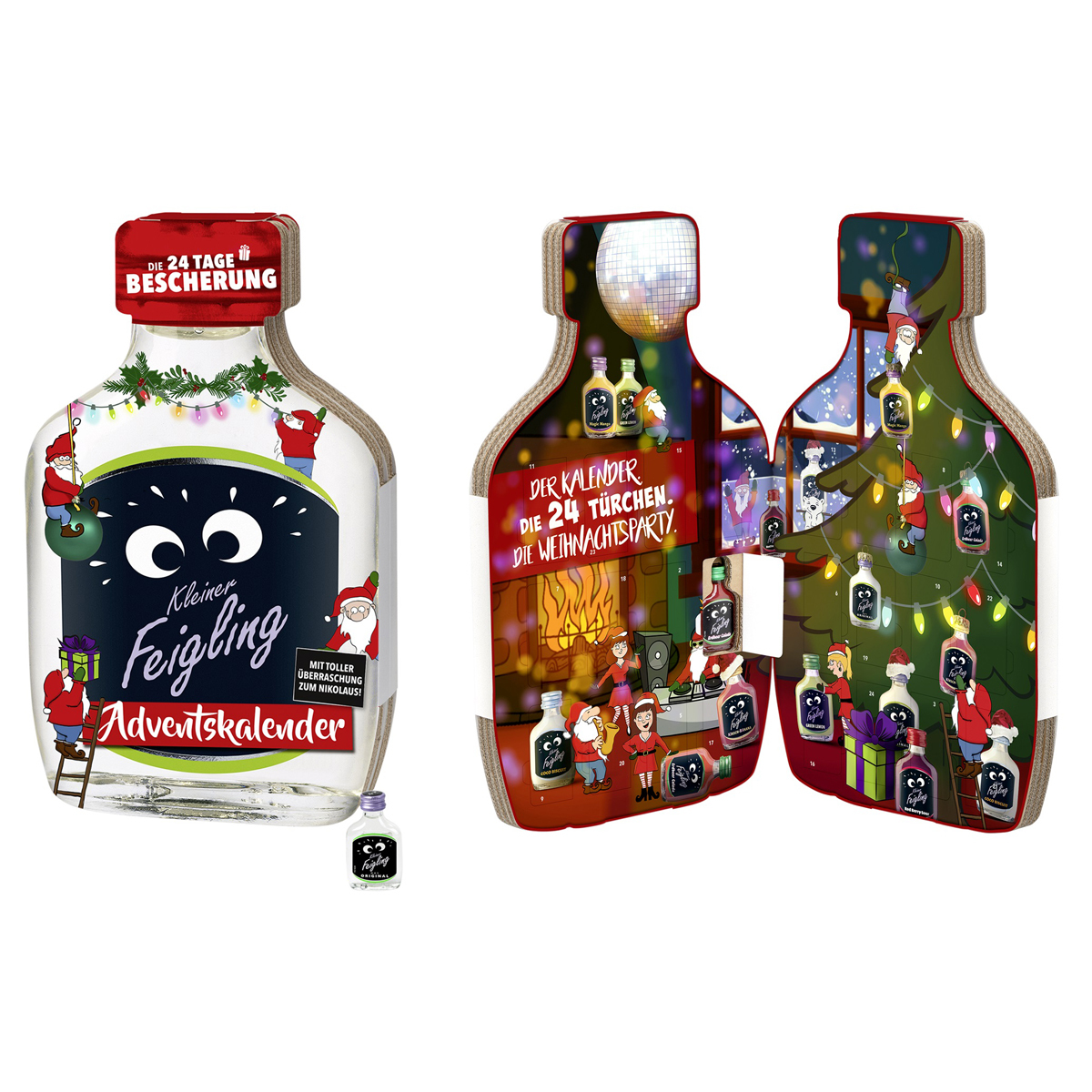 Adventný kalendár Little coward s 24 malými fľaštičkami 480 ml
