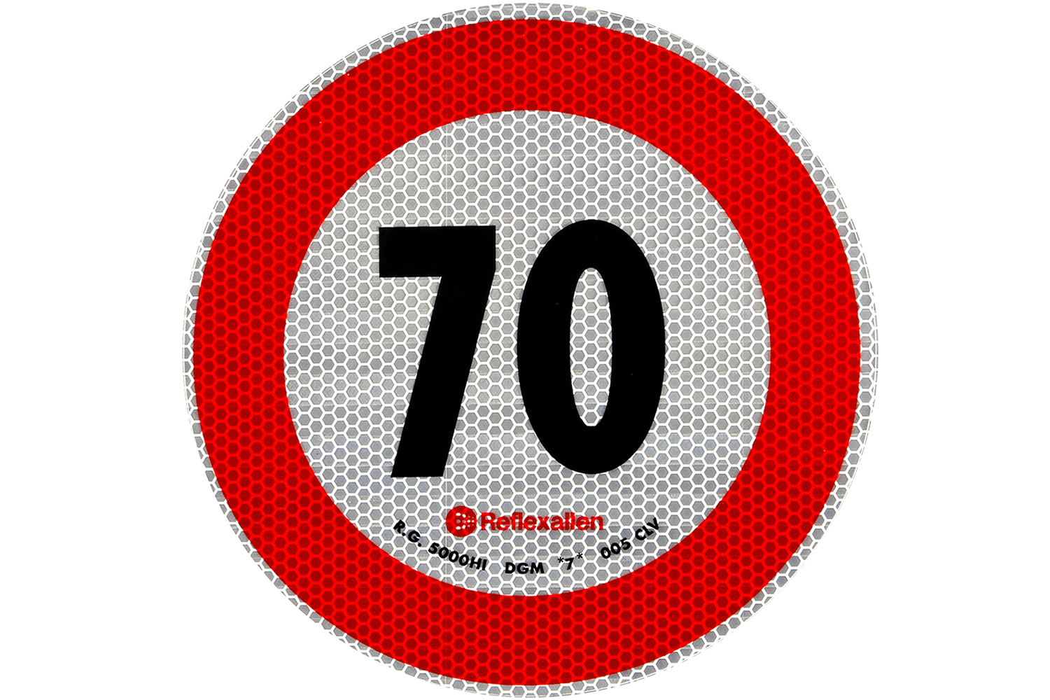 LAMPA Reflektierender Aufkleber LAMP Tempolimit 70 km/h Schild B-33 98441