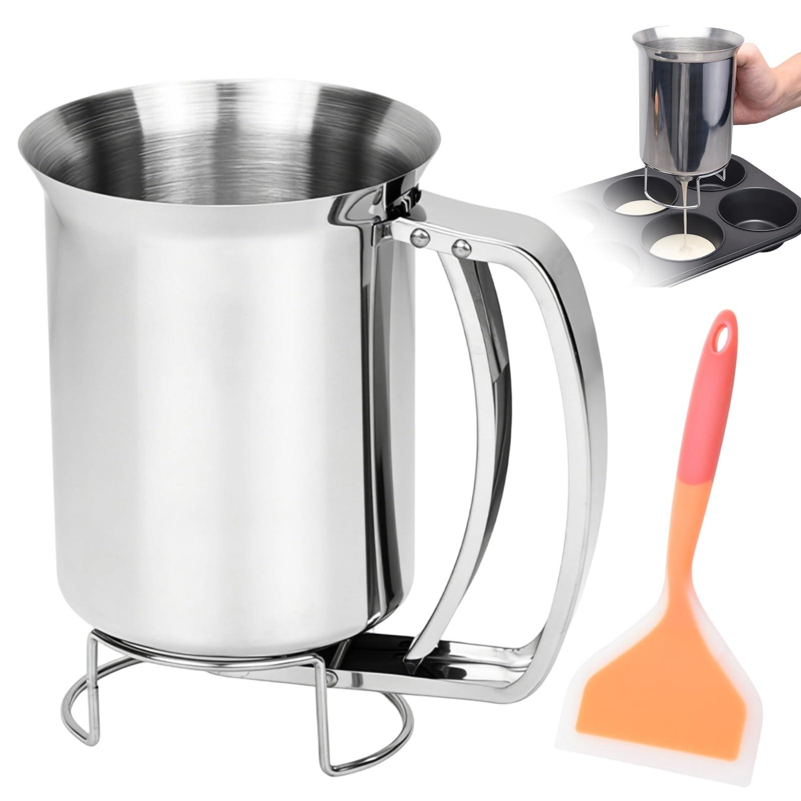 Merkloos RVS-Teigportionierer mit Spatel, 900 ml