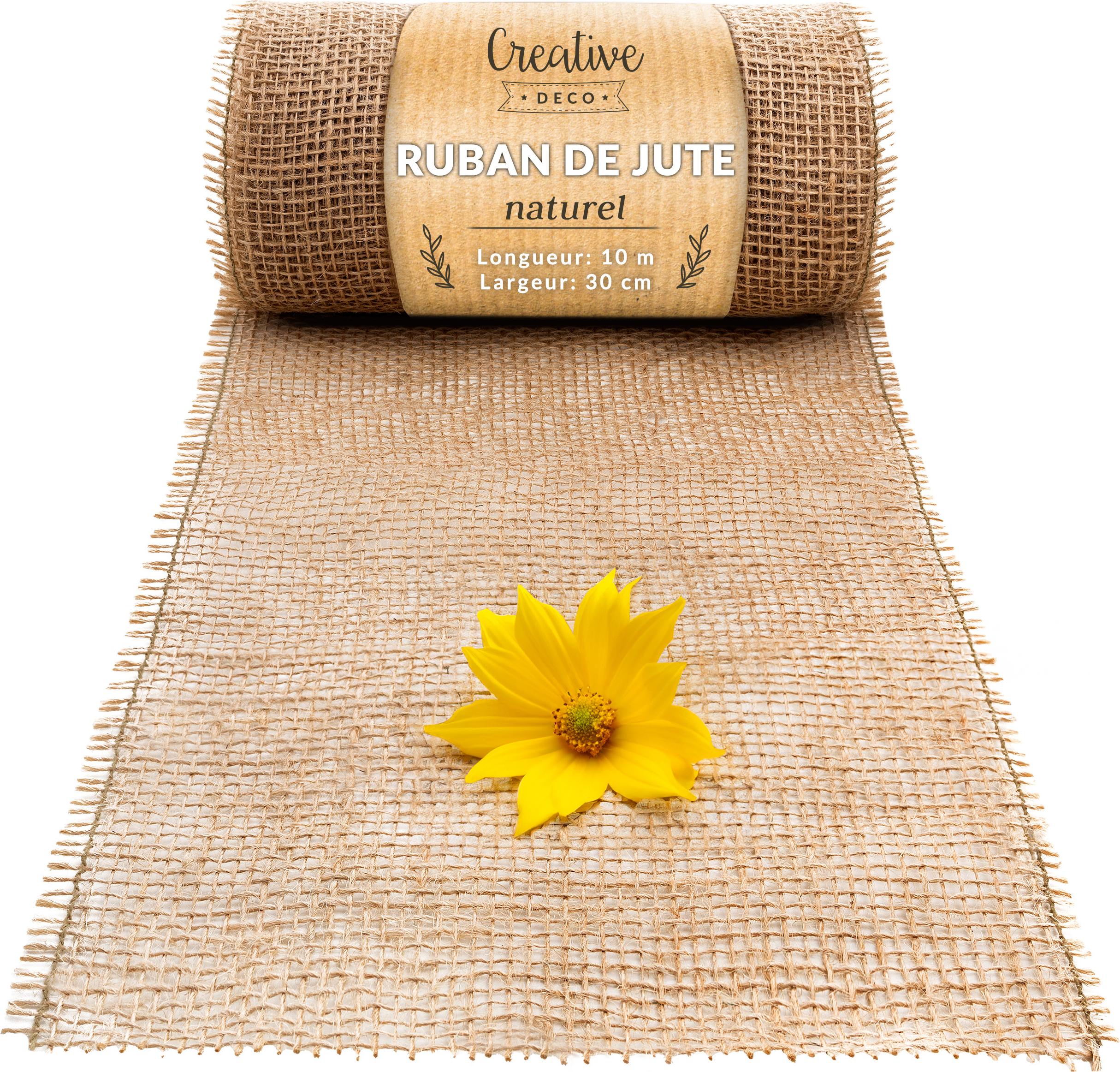 Chemin De Table En Jute 30 Cm X 5 M - Décoration Rustique, Mariage, Baptême, Rouleau Découpable