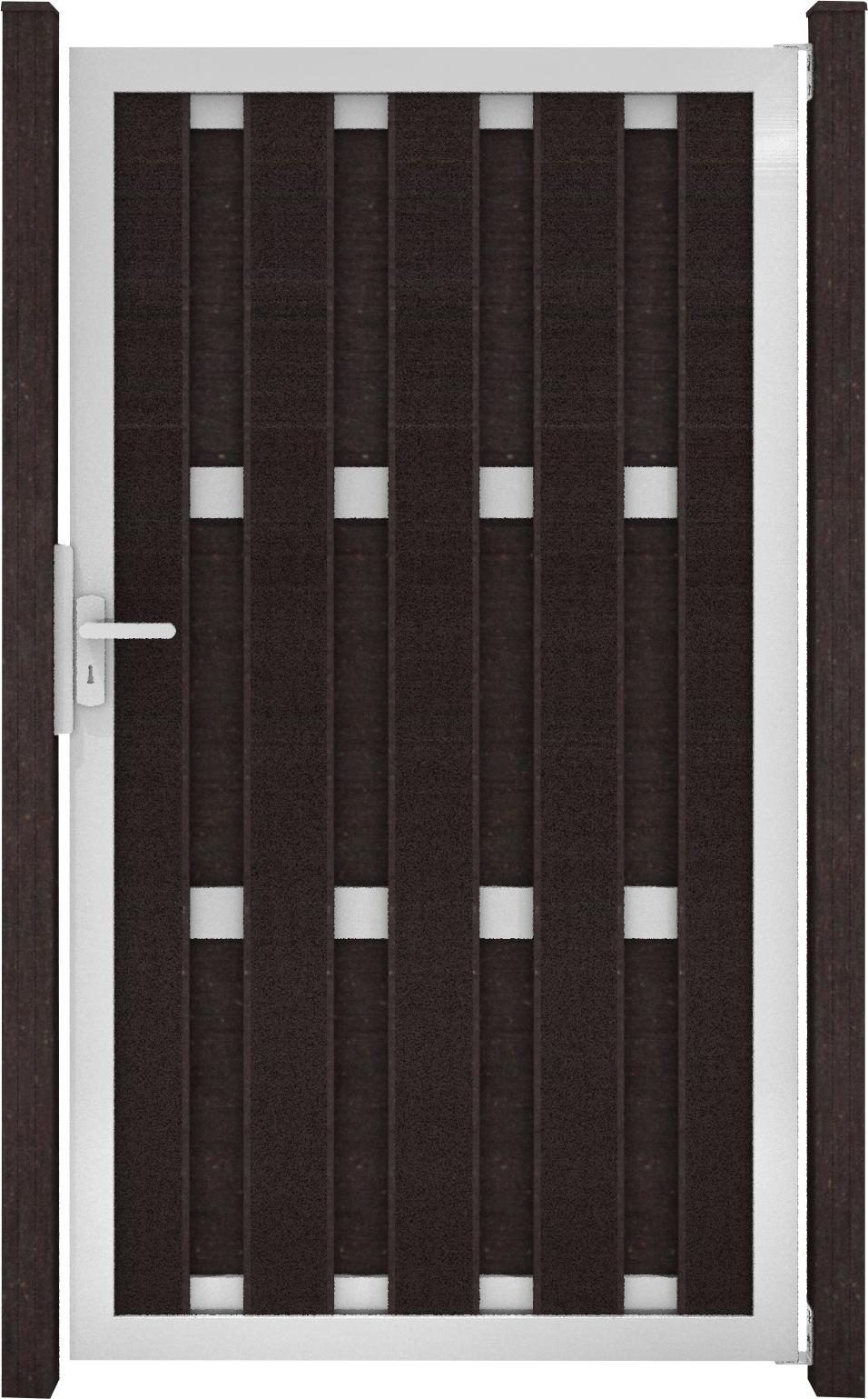 GROEN & JANSSEN GroJa Fertigzaun Tor Universal 100 x 180 Bi-Color Sand DIN rechts 2.11E+19