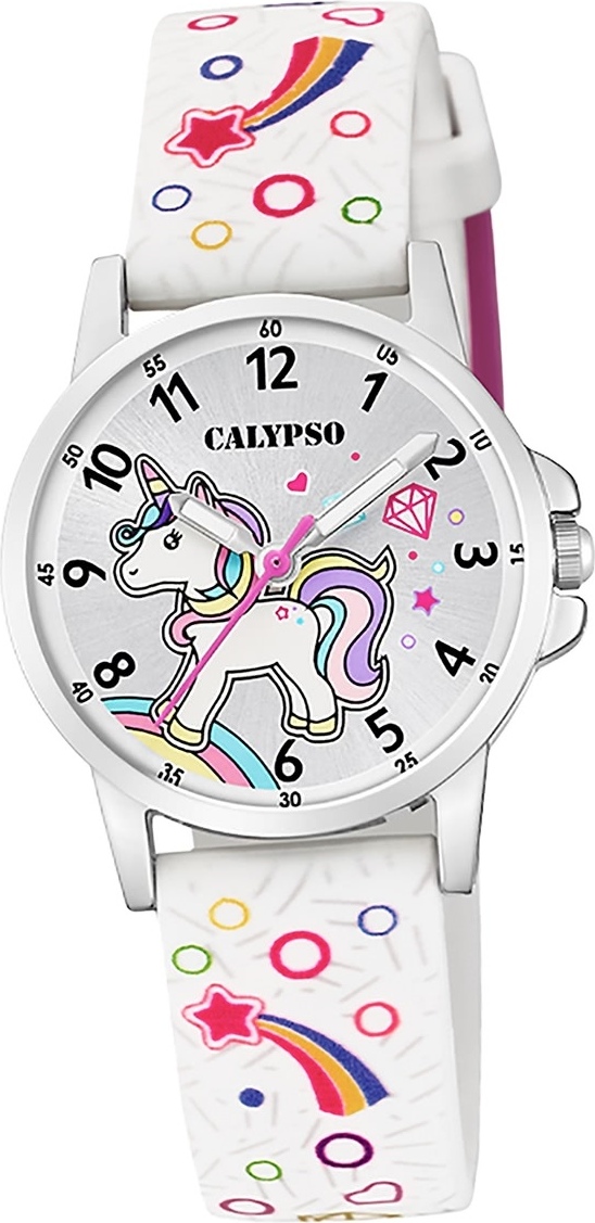 Detské hodinky Calypso PUR viacfarebné bielo-ružové náramkové hodinky Calypso Junior D2UK5776/4