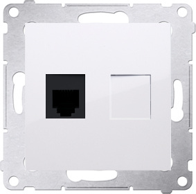 Kontakt-Simon Einzelne RJ12-Telefonbuchse, weiß Simon54 DT1.01/11