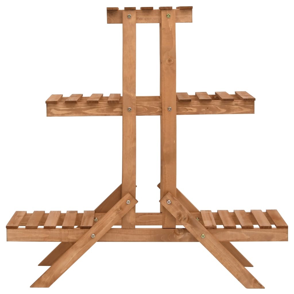 vidaXL Stojan na kvety 83x25x83 cm Jedľové drevo