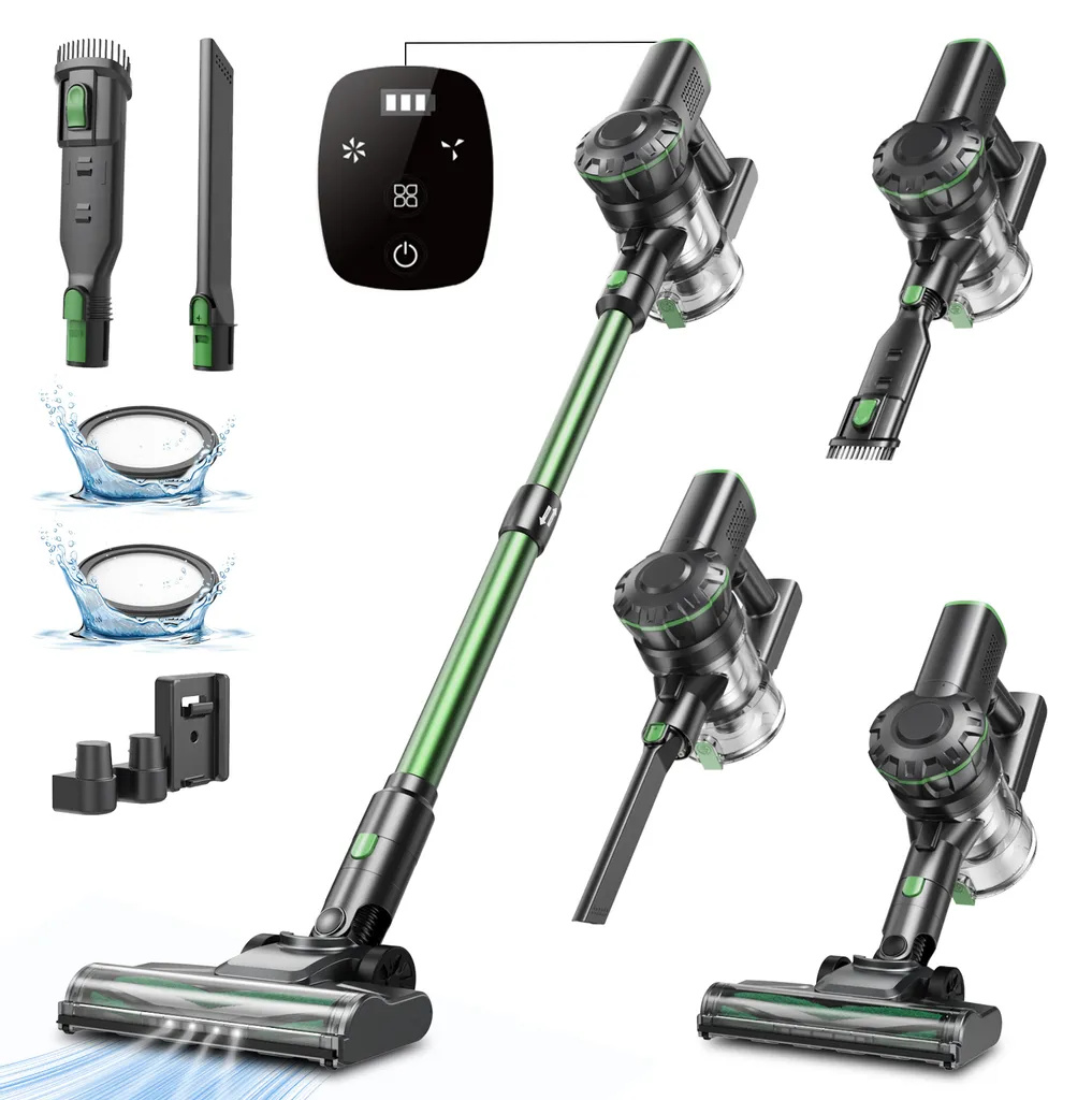Bezdrôtový vysávač Vactidy V9 Pro Cordless, 40000Pa/45Min, 8 v 1, samostatný stojan a predlžovacia trubica, vhodný pre alergikov a domáce zvieratá