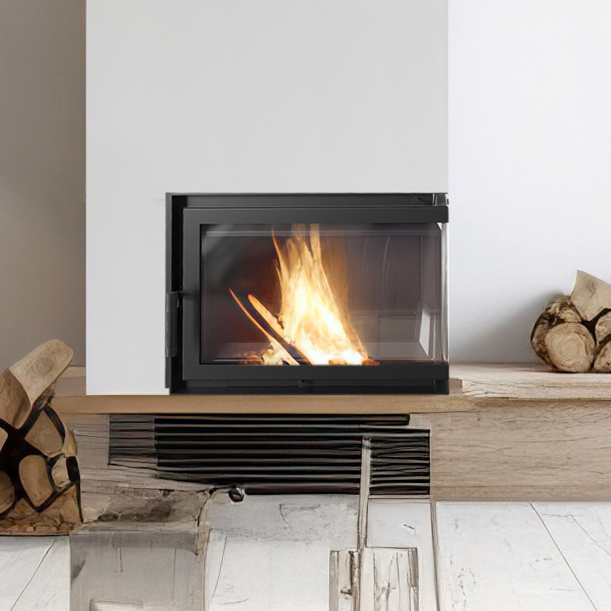 Liatinový krb Jednoduchý pravicový 15 kW Ø 200