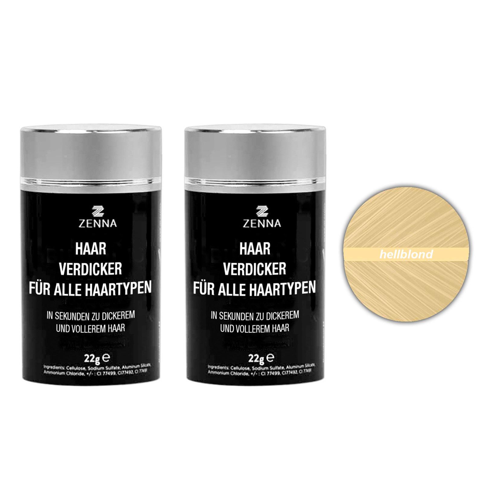 HAC24 2er Set Premium Schütthaar 22g Streuhaar zur Haarverdichtung Haarpulver Haarauffüller gegen Lichte Stellen & Haarausfall Hellblond 173677071