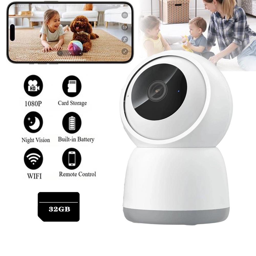 Avylet 5MP WLAN Kamera überwachung innen 360° Drehung Baby Monitor & Haustierüberwachung 32GB CT0749WHEUIG+32GB