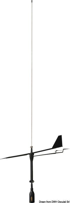 Antena VHF SUPERGAIN firmy Glomex schwarz Swan Osculati 29.985.05