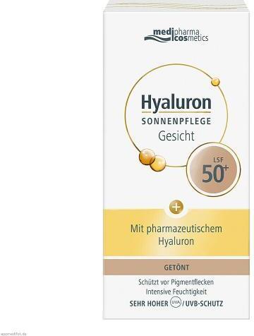 Dr. Theiss Naturwaren GmbH Hyaluron Sonnenpflege Gesicht Creme Lsf 50+ getönt 50 ml 13926213