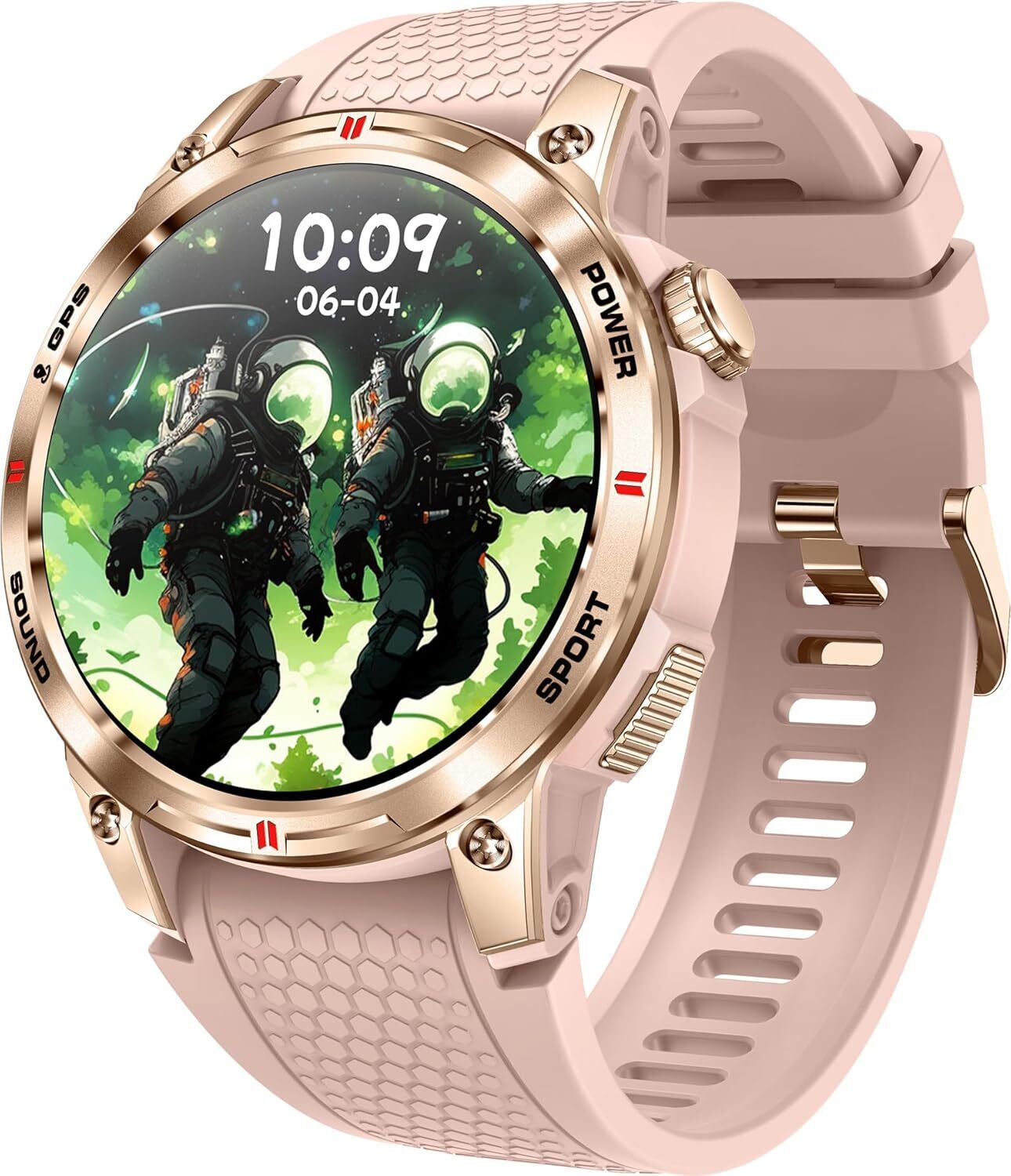 GPS smartwatch muži ženy fitness hodinky s funkciou telefónu, fitness tracker krokomer, vojenské outdoorové hodinky kompas, športové hodinky s monitorom tepu