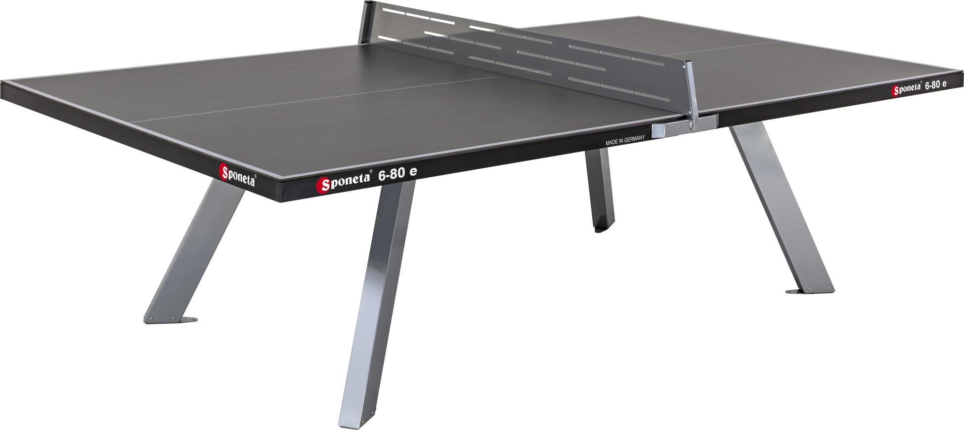 SPONETA Tischtennistisch S 6-80 e Outdoor mit Netz Grau 244.9520/L