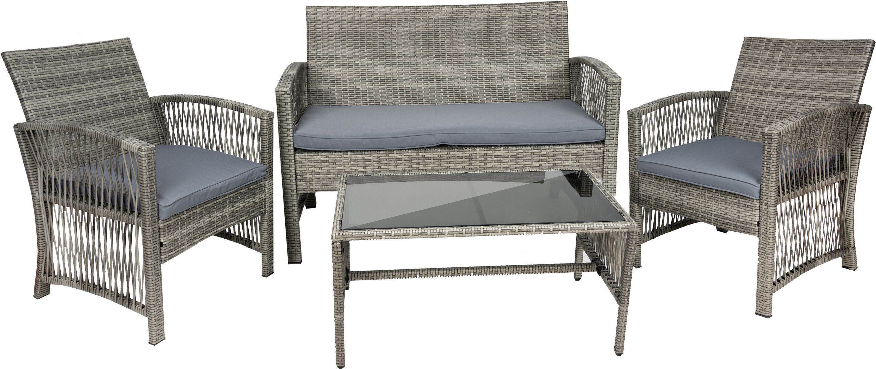 Malatec 11961 Set záhradného nábytku Ratan sivý