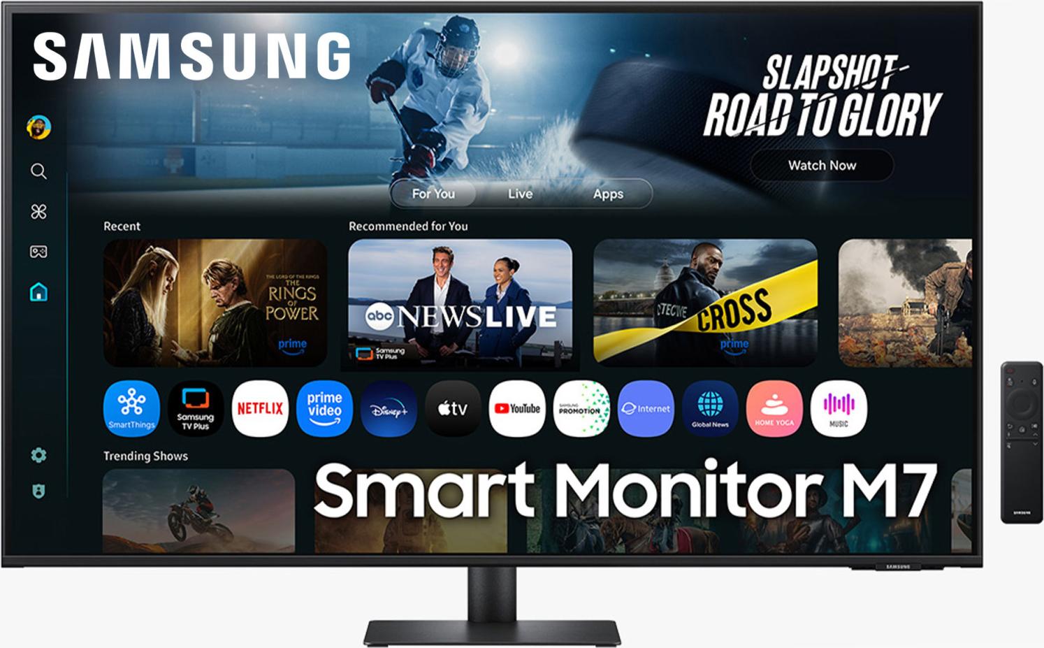 Samsung M70F, 109,2 cm (43"), 3840 x 2160 px, 4K Ultra HD, LCD, 4 ms, Čierna