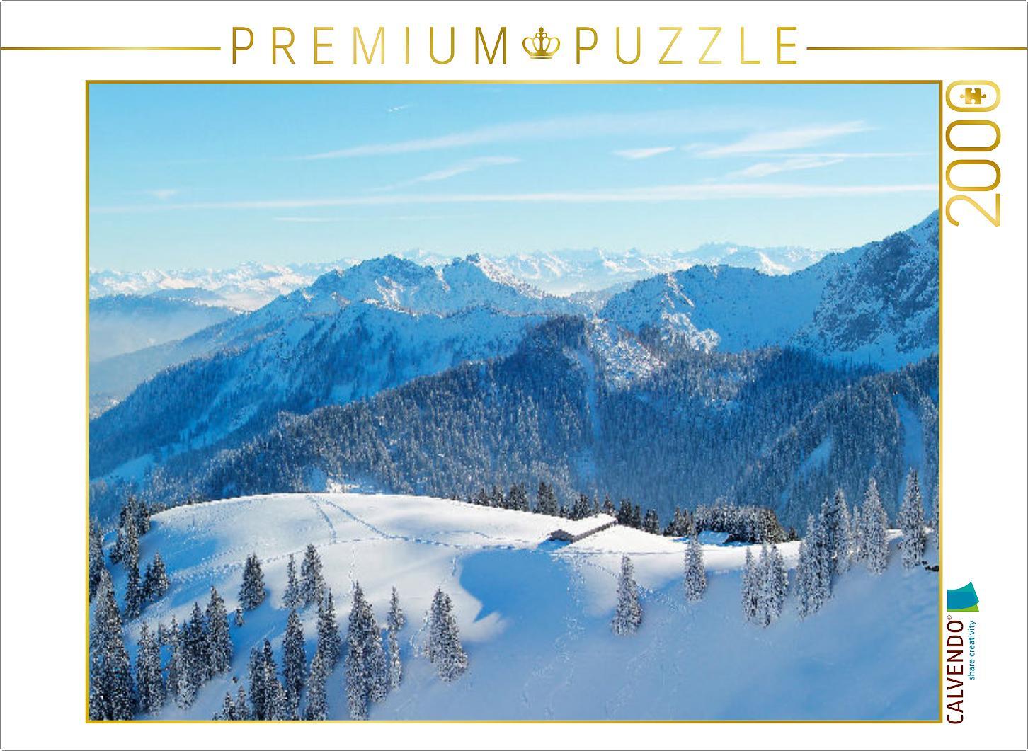 CALVENDO Puzzle Winterruhe am Wallberg, Deutschland 2000 Teile Puzzle quer | 2000 Teile Lege-Größe 90x67cm Foto-Puzzle für glückliche Stunden