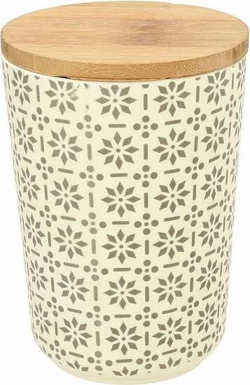 Vorratsdose Ecofiber, aus Fibre Bamboo mit Bambusdeckel, creme-grau, von Tognana S59BA703326