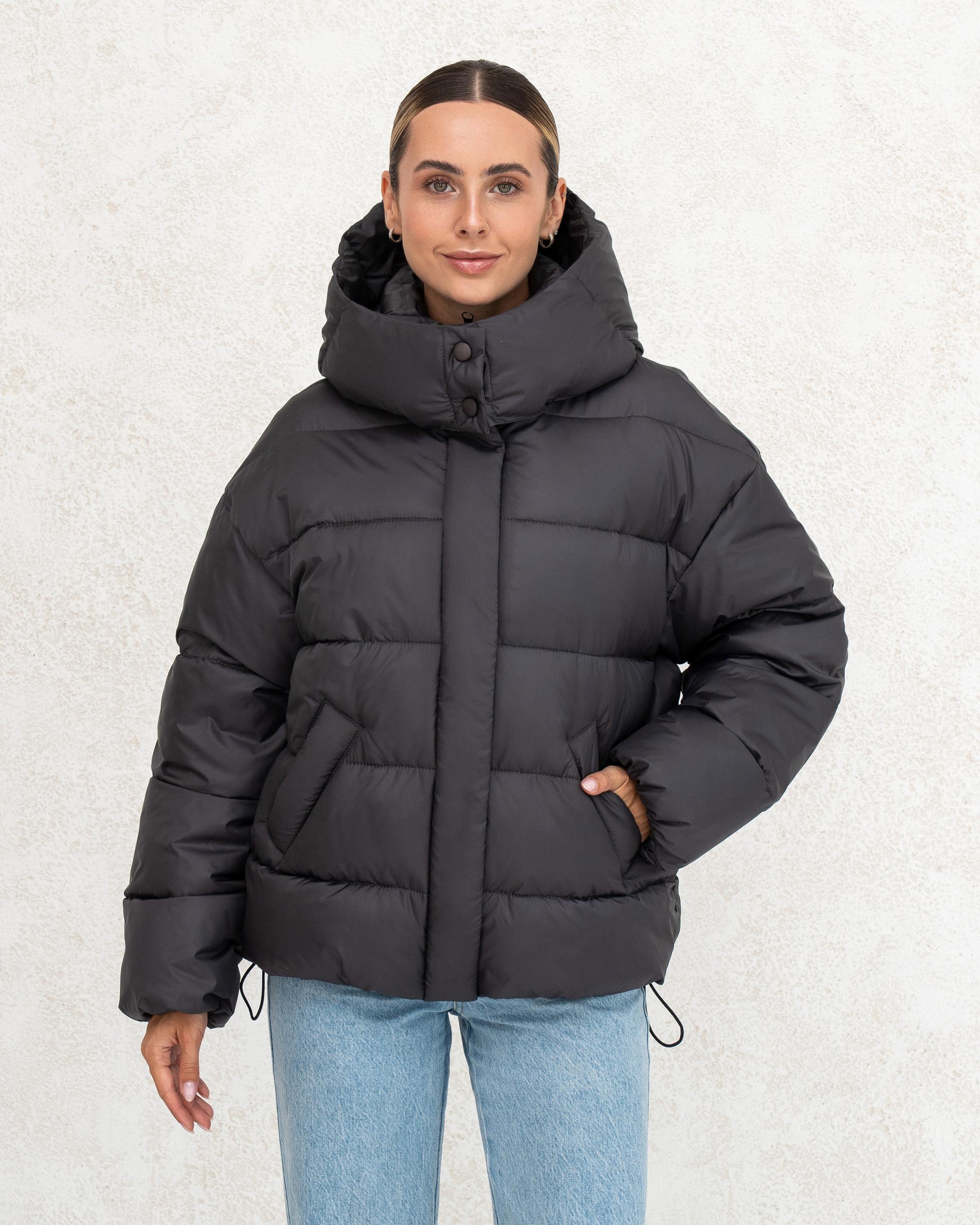 Damen-Winterjacke mit Kunstdaunen 0471 - L Grau A.G.