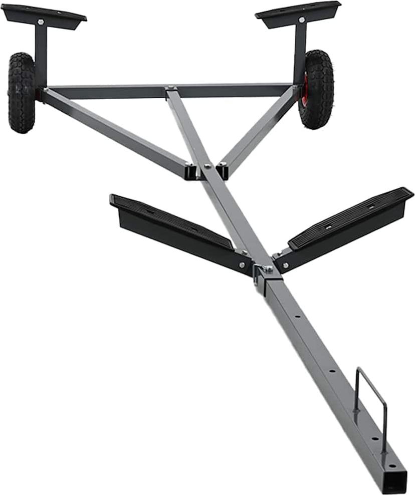 vidaXL Bootstrailer Silber 302 x 107 x 42 cm Stahl 42000850