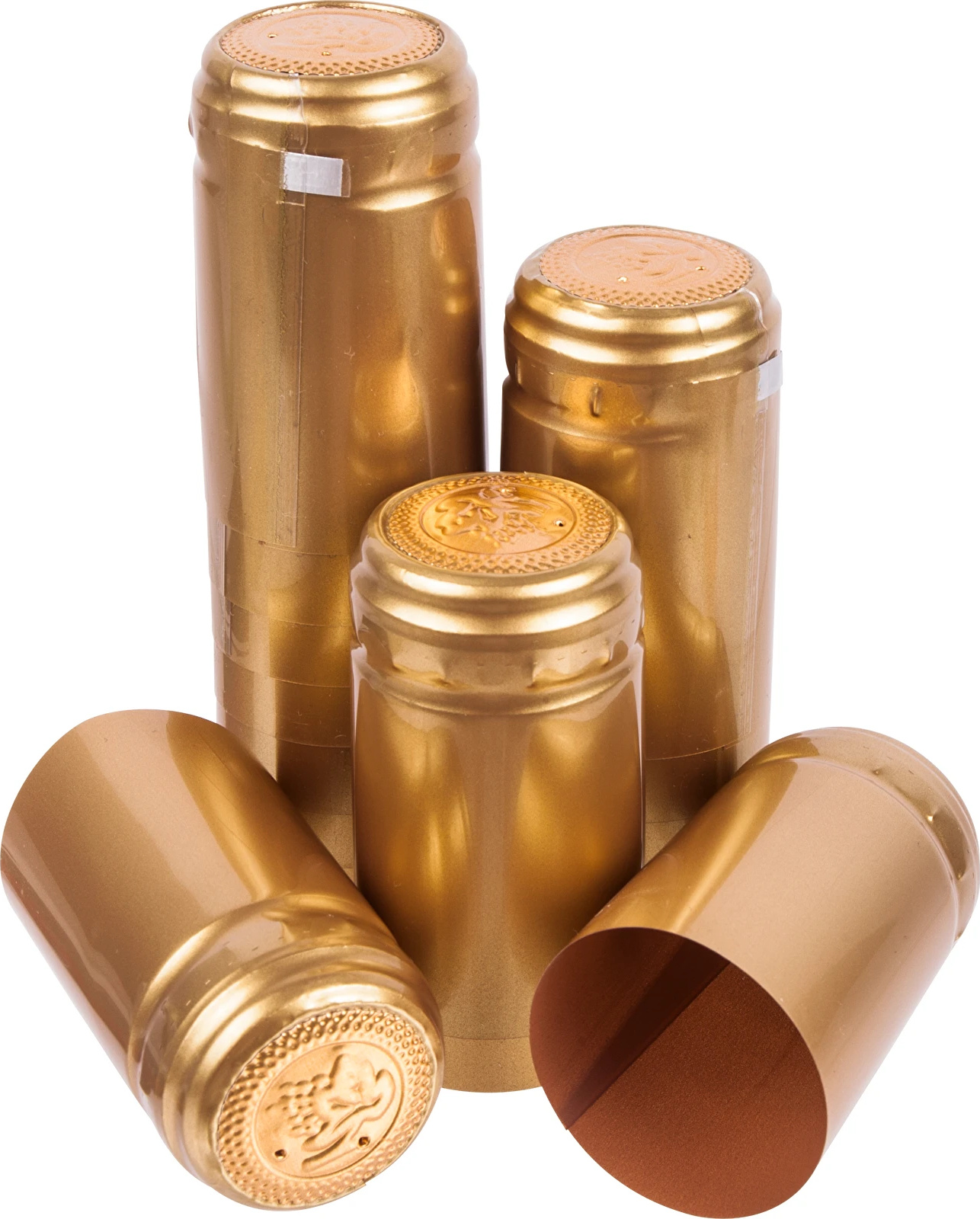Alcofermbrew Schrumpfkapsel Gold x 400 Stück - Schrumpfkapseln Für Weinflaschen, Dekorative Thermokapseln Mit Abrissstreifen
