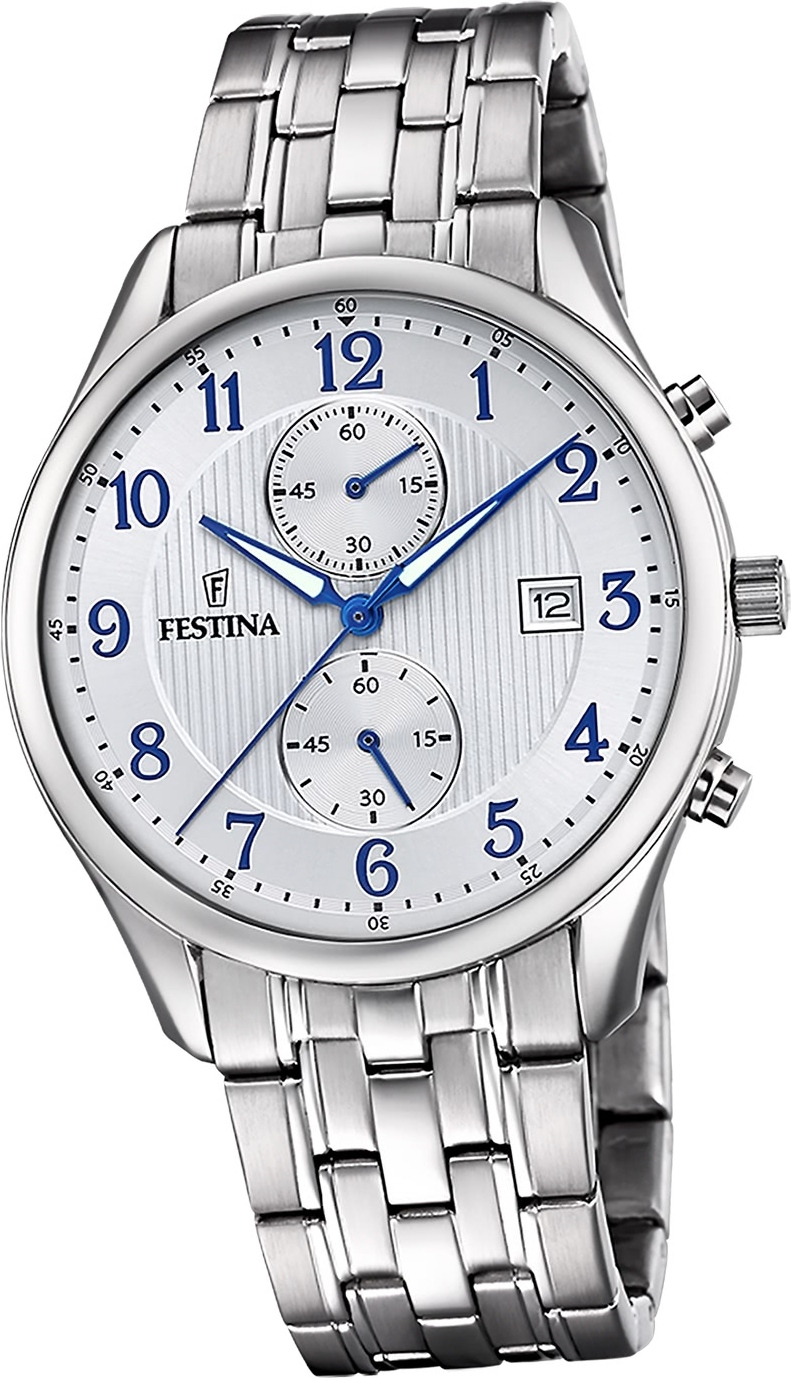 Festina Pánske hodinky z nehrdzavejúcej ocele Festina Timeless Chronograph náramkové hodinky D2UF6854/A